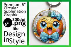 Vibrant Round Design Car Coaster PNG , Cute Pumpkin Product Image 1