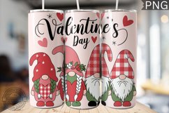 Valentine&#039;s Day Gnome Tumbler Wrap - High Quality 300 Dpi Product Image 1