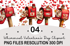 Whimsical Valentine's Day Clipart Valentine's Png Product Image 1