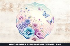 Flowers Wind Spinner Sublimation Design Product Image 1