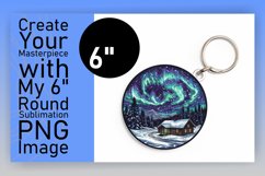 Landscape Keychain Design - Round Sublimation Product Image 1