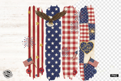 4th Of July Brushstrokes Clipart Product Image 1