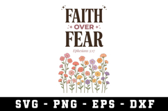 Faith Over Fear Svg |Risen SVG Cut files | Cricut Product Image 1