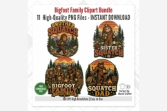 Bigfoot Family Clipart Bundle Product Image 8