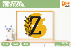 Fern Ritual Boho Floral Monogram Product Image 1