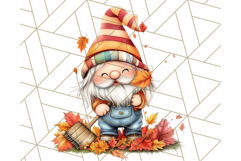 Fall Gnome PNG Clipart, Cute Autumn Gnomes with Pumpkins Product Image 4
