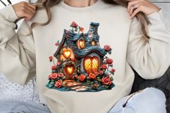 Valentines Day Fairy Houses Clipart PNG Product Image 1