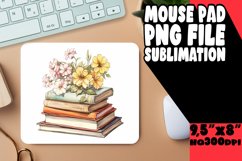 Watercolor Botanicals &amp; Literature Mouse Mat Product Image 1