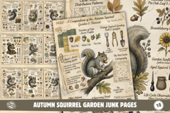 Autumn Squirrel Garden Junk Journal Product Image 1
