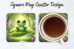 Frog Mug coaster | Coaster | Sublimation Design Product Image 1