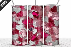 Lovely Hearts Tumbler Design | Valentine's Day Tumbler Wrap Product Image 5