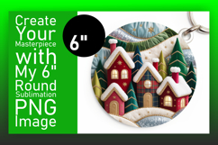 Cute Keychain Round Design Template , Holiday Product Image 1