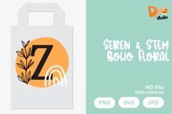 Seren &amp; Stem Boho Floral Monogram Product Image 1