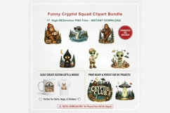 Funny Cryptid Squad Clipart Bundle Product Image 8