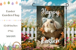 Easter Basket Garden Flag, Spring Garden Flag Design Product Image 1