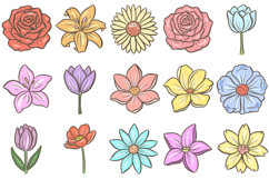 36 Floral Wildflower Flowerheads Illustration Clipart SVG Product Image 3