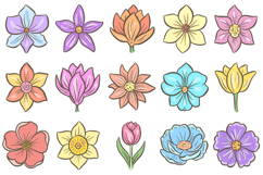 36 Floral Wildflower Flowerheads Illustration Clipart SVG Product Image 2