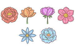 36 Floral Wildflower Flowerheads Illustration Clipart SVG Product Image 4