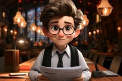 3D Character Child Boy Journalist with relevant environment Product Image 1