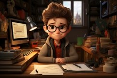 3D Character Child Boy Journalist with relevant environment Product Image 1