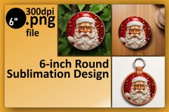 Enchanting Keychain Wonders: 3D Inflated Puff Santa Magic Product Image 1
