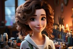 3D Character Girl Makeup_Artist with relevant environment Product Image 1