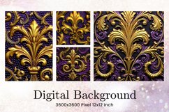Fleur De Lis Mardi Gras Background Pattern Wallpaper Product Image 1