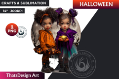 Cute Halloween Witch Clipart, Urban witch PNG,kids halloween Product Image 1