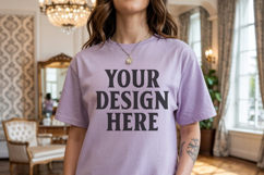 Comfort Colors 1717 Orchid T-Shirt Mockup Product Image 1