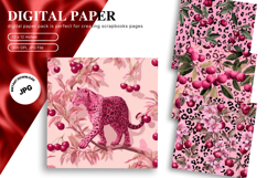 Leopard Cherry Pattern Cheetah Fruit Background Wallpaper_36 Product Image 1