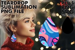 Teardrop Fantasia: Sublimation Earring Creations Product Image 1
