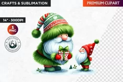Christmas Gnome Clipart, Gnome png, christmas clipart, gifts Product Image 1