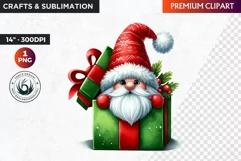 Christmas Gnome Clipart, Gnome png, christmas clipart, gifts Product Image 1