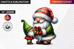 Christmas Gnome Clipart, Gnome png, christmas clipart, gifts Product Image 1