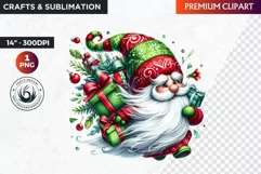 Christmas Gnome Clipart, Gnome png, christmas clipart, gifts Product Image 1