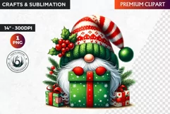 Christmas Gnome Clipart, Gnome png, christmas clipart, gifts Product Image 1
