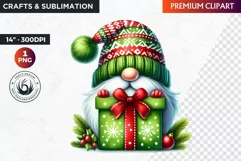 Christmas Gnome Clipart, Gnome png, christmas clipart, gifts Product Image 1