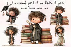 Whimsical Graduation Kids Clipart PNG Product Image 1