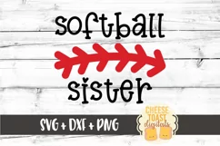 Softball Sister - Softball SVG PNG DXF Cut Files Product Image 2