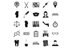 Panel icons set, simple style Product Image 1