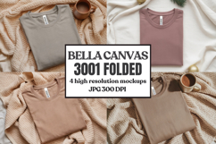 Christmas Bella Canvas 3001 Folded Tshirt Mockup Product Image 1