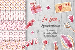 In Love. Romantic watercolor collection for Valentine&#039;s day Product Image 1