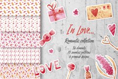 In Love. Romantic watercolor collection for Valentine's day Product Image 1