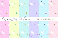 Cosmic Digital Papers.Space Pastel Seamless Patterns Product Image 1