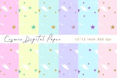 Cosmic Digital Papers.Space Pastel Seamless Patterns Product Image 1