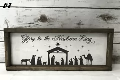 Nativity Svg, Glory to the Newborn King Svg, Christmas Svg Product Image 1