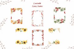 Autumn wreath creator Watercolor clipart Fall leaves Product Image 4