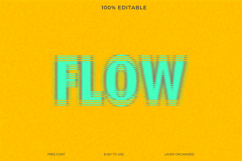 Retro Flow Text Effect Template Photoshop Asset Product Image 1