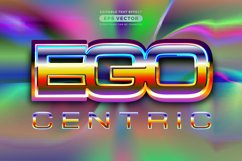 Retro text effect ego centric futuristic editable 80s style Product Image 1