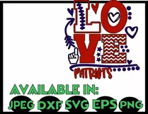 Football SVG DXF JPEG Silhouette Cameo Cricut Patriots mom Product Image 3